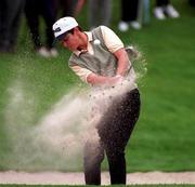 29 June 1997; Laura Navarro of Spain plays from a bunker on the 15th during the final round of the Guardian Ladies Irish Open at Luttrellstown Castle Golf Course in Dublin. Photo by Brendan Moran/Sportsfile