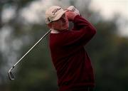 18 October 1998; Leonard Owens watches his tee shot on the 3rd hole during the final round of the Irish PGA Golf Championship at Powerscourt Golf Club in Enniskerry, Wicklow. Photo by Ray Lohan/Sportsfile