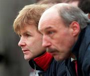 7 February 1999; St Patrick's Athletic manager Liam Buckley during the Harp Larger FAI Cup Second Round match between St Patrick's Athletic and UCD at Richmond Park in Dublin. Photo by Damien Eagers/Sportsfile