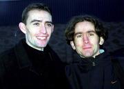 1 January 1999; Dermot Donnelly, left, and Noel Berkeley during the New Year's Day 10k Road Race at the Phoenix Park in Dublin. Photo by Sportsfile