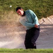 16 October 1998; Paul McGinley plays out of a bunker onto the 8th green during the second round of the Irish PGA Golf Championship at Powerscourt Golf Club in Enniskerry, Wicklow. Photo by Matt Browne/Sportsfile