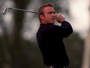 18 October 1998; Paul Russell watches his tee shot on the 3rd hole during the final round of the Irish PGA Golf Championship at Powerscourt Golf Club in Enniskerry, Wicklow. Photo by Ray Lohan/Sportsfile
