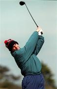 26 June 1997; Peter Lawrie of Ireland watches his drive on the 18th during day two of the 20th European Amateur Team Championship at Portmarnock Golf Club in Dublin. Photo by Patrick Donald/Sportsfile