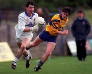 14 February 1999; Raphael Rogers of Cavan in action against Brendan Burke of Longford during the Church and General National Football League Division 2 match between Cavan and Longford at Breffni Park in Cavan. Photo by Ray McManus/Sportsfile