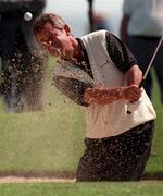 15th May 1998; Tony Jacklin plays from a bunker on the 17th hole during the AIB Irish Seniors Open at Woodbrook Golf Club in Wicklow. Photo by David Maher/Sportsfile