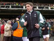 27 February 2005; Ronan O'Gara, Ireland, makes his way onto the field for his 50th cap against England. RBS Six Nations Championship 2005, Ireland v England, Lansdowne Road, Dublin. Picture credit; Matt Browne / SPORTSFILE