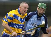 26 February 2005; Colin Lynch, Clare, in action against Michael Carton, Dublin. Allianz National Hurling League, Division 1A, Dublin v Clare, Parnell Park, Dublin. Picture credit; Brian Lawless / SPORTSFILE