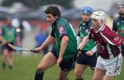 4 March 2005; Iarla Tannian, Limerick IT, in action against Peter O'Reilly, NUIG. Datapac Fitzgibbon Cup Semi-Final, Limerick IT v NUI Galway, Limerick Institute of Technology, Limerick. Picture credit; Kieran Clancy / SPORTSFILE