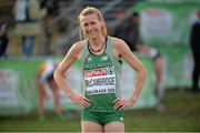 8 December 2013; Ireland's Maria McCambridge reacts after finishing in 55th place in the Women's Senior Race during the Spar European Cross Country Championships 2013. Friendship Park, Belgrade, Serbia. Picture credit: Brendan Moran / SPORTSFILE