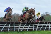 8 December 2013; Off The Charts, with Bryan Cooper up, centre, followed by, Tudor Fashion, with John Cullen up, during the Punchestown For Events Handicap Hurdle. Punchestown Racecourse, Punchestown, Co. Kildare. Picture credit: Ramsey Cardy / SPORTSFILE