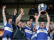 8 December 2013; St.Vincent's captain Ger Brennan, right, lifts the cup as his team-mates celebrate after the game. AIB Leinster Senior Club Football Championship Final, Portlaoise, Laois v St Vincent's, Dublin, O'Connor Park, Tullamore, Co. Offaly. Picture credit: David Maher / SPORTSFILE