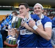 8 December 2013;  St.Vincent's Diarmuid Connolly, left, celebrates with Jarlath Curley at the end of the game. AIB Leinster Senior Club Football Championship Final, Portlaoise, Laois v St Vincent's, Dublin, O'Connor Park, Tullamore, Co. Offaly. Picture credit: David Maher / SPORTSFILE