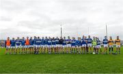 8 December 2013; The St.Vincents squad during the National Anthem. AIB Leinster Senior Club Football Championship Final, Portlaoise, Laois v St Vincent's, Dublin, O'Connor Park, Tullamore, Co. Offaly. Picture credit: David Maher / SPORTSFILE