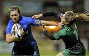 7 December 2013; Katie Fitzhenry, Leinster, is tackled by Emma Cleary, Connacht. Women's Interprovincial, Leinster v Connacht, Ashbourne RFC, Ashbourne, Co. Meath. Picture credit: Matt Browne / SPORTSFILE