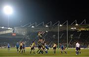 7 December 2013; Christian Day, Northampton Saints, tackes possession in a lineout. Heineken Cup 2013/14, Pool 1, Round 3, Northampton Saints v Leinster. Franklins Gardens, Northampton, England. Picture credit: Stephen McCarthy / SPORTSFILE