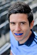 10 December 2013; Dublin footballer Cian O'Sullivan wearing an OPROshield mouthguard at the launch of the partnership between the GAA / GPA and OPRO. GAA / GPA OPRO Mouthguard Partnership Launch. Croke Park, Dublin. Picture credit: Ramsey Cardy / SPORTSFILE