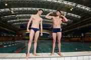 10 December 2013; Ireland's Brendan Hyland, left, and Barry Murphy during a Swim Ireland European Short Course Championships photocall. National Aquatic Centre, Abbotstown, Dublin. Photo by Sportsfile