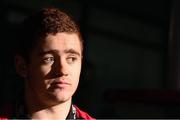 10 December 2013; Ulster's Paddy Jackson during a press conference ahead of their Heineken Cup 2013/14, Pool 6, Round 4, game against Benetton Treviso on Saturday. Ulster Rugby Press Conference, Ravenhill Park, Belfast, Co. Antrim. Picture credit: Oliver McVeigh / SPORTSFILE