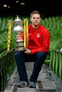 11 December 2013; St. Patrick's Athletic's Ger O'Brien after the Setanta Sports Cup draw for the 2013/2014 season. Aviva Stadium, Lansdowne Road, Dublin. Picture credit: David Maher / SPORTSFILE