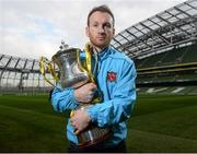 11 December 2013; Stephen O'Donnell, Dundalk FC, after the Setanta Sports Cup draw for the 2013/2014 season. Aviva Stadium, Lansdowne Road, Dublin. Picture credit: David Maher / SPORTSFILE