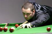7 March 2005; Stephen Maguire, Scotland, in action against Ronnie O'Sullivan, England, during round 1.  Failte Ireland Irish Masters. Citywest Hotel, Saggart, Co. Dublin. Picture credit; Matt Browne / SPORTSFILE