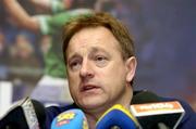 8 March 2005; Coach Eddie O'Sullivan pictured during an Ireland Rugby press conference. Citywest Hotel, Dublin. Picture credit; Matt Browne / SPORTSFILE