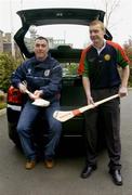9 March 2005; Eugene Cloonan, left, Athenry, and, Peter Barry, James Stephens, at a photocall in advance of the AIB All Ireland Club Championship finals to be held on St. Patrick's Day. The winning team in the Hurling and Football finals will each receive a Toyota Corolla as part of Toyota's role as &quot;Official Car Supplier to the GAA&quot;. Toyota Motor Centre, Ballsbridge, Dublin. Picture credit; David Maher / SPORTSFILE