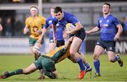 11 December 2013; Cian O'Donoghue, Leinster Schools, is tackled by James Tuttle, Australia Schools. Leinster Schools v Australia Schools, Donnybrook Stadium, Donnybrook, Dublin. Picture credit: Matt Browne / SPORTSFILE