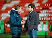 11 December 2013; Kieran McGeeney, Armagh assistant manager along with Jamie Clarke, before the game. O'Fiach Cup, Armagh v Derry, Athletic Grounds, Armagh. Picture credit: Oliver McVeigh / SPORTSFILE