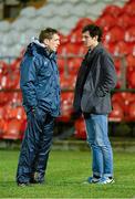 11 December 2013; Kieran McGeeney, Armagh assistant manager along with Jamie Clarke, before the game. O'Fiach Cup, Armagh v Derry, Athletic Grounds, Armagh. Picture credit: Oliver McVeigh / SPORTSFILE