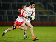 11 December 2013; Aaron Findon, Armagh, in action against Sean Leo McGoldrick, Derry. O'Fiach Cup, Armagh v Derry, Athletic Grounds, Armagh. Picture credit: Oliver McVeigh / SPORTSFILE
