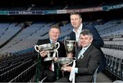 12 December 2013; Today Bord na Móna launched the O'Byrne, Walsh, and Kehoe cup competitions for 2014. In attendance at the Leinster launch are, from left, Gerry O'Hagan, Head of Marketing and Communications, Bord na Móna, Paul Bealin, Westmeath football manager, and Martin Skelly, Chairman of the Leinster Council. Leinster Launch of the 2014 Bord na Mona O’Byrne Cup, Walsh Cup, Kehoe Cup Competitions, Croke Park, Dublin. Picture credit: Barry Cregg / SPORTSFILE