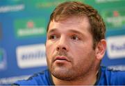 12 December 2013; Leinster's Mike Ross during a Leinster Rugby Press Conference ahead of Saturday's Heineken Cup 2013/14, Pool 1, Round 4 match against Northampton Saints. Leinster Rugby Head Offices, UCD, Belfield, Dublin. Picture credit: Ramsey Cardy / SPORTSFILE