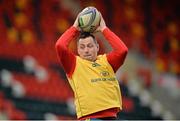 12 December 2013; Munster's James Coughlan wins possession in a lineout during squad training ahead of their Heineken Cup 2013/14, Pool 6, Round 4, game against Perpignan on Saturday. Munster Rugby Squad Training, Thomond Park, Limerick. Picture credit: Diarmuid Greene / SPORTSFILE