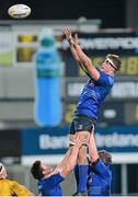 11 December 2013; Jack Dwan, Leinster Schools, takes the ball in the lineout against Australia Schools. Leinster Schools v Australia Schools, Donnybrook Stadium, Donnybrook, Dublin. Picture credit: Matt Browne / SPORTSFILE