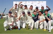 13 December 2013; The Ireland team celebrate after winning the ICC Intercontinental trophy. ICC Intercontinental Cup Final, Ireland v Afghanistan, Day 4, ICC Global Cricket Academy Ground, Dubai, United Arab Emirates. Picture credit: Barry Chambers / Cricket Ireland / SPORTSFILE
