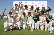 13 December 2013; The Ireland team celebrate after winning the ICC Intercontinental trophy. ICC Intercontinental Cup Final, Ireland v Afghanistan, Day 4, ICC Global Cricket Academy Ground, Dubai, United Arab Emirates. Picture credit: Barry Chambers / Cricket Ireland / SPORTSFILE