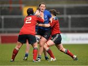 14 December 2013; Michelle Claffey, Leinster, in action against Gill Bourke, left, and Ciara Griffin, Munster. Women's Interprovincial, Munster v Leinster, Thomond Park, Limerick. Picture credit: Barry Cregg / SPORTSFILE