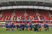 14 December 2013; Leinster players celebrate victory after the game. Women's Interprovincial, Munster v Leinster, Thomond Park, Limerick. Picture credit: Barry Cregg / SPORTSFILE