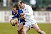 13 March 2005; Chris Conway, Laois, in action against Killian Brennan, Kildare, Allianz National Football League, Division 1B, Kildare v Laois, St. Conleth's Park, Newbridge, Co. Kildare. Picture credit; Damien Eagers / SPORTSFILE