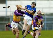13 March 2005; Mark O'Leary, Tipperary, is tackled by Eoin Quigley, left and David O'Brien, Wexford. Allianz National Hurling League, Division 1A, Tipperary v Wexford, Semple Stadium, Thurles, Co. Tipperary. Picture credit; Matt Browne / SPORTSFILE