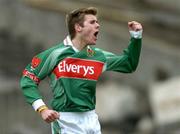 13 March 2005; Aidan Kilcoyne, Mayo, celebrates after scoring his sides first goal. Allianz National Football League, Division 1A, Offaly v Mayo, O'Connor Park, Tullamore, Co. Offaly. Picture credit; David Maher / SPORTSFILE