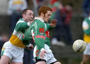 13 March 2005; John Prendy, Mayo, in action against Barry Mooney, Offaly. Allianz National Football League, Division 1A, Offaly v Mayo, O'Connor Park, Tullamore, Co. Offaly. Picture credit; David Maher / SPORTSFILE