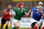 13 March 2005; Patrique Kelly, Ireland, in action against France. Women's Six Nations Rugby Championship, Ireland v France, Templeville Road, Dublin. Picture credit; Ciara Lyster / SPORTSFILE
