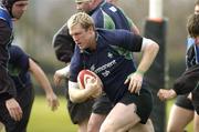 15 March 2005; Eric Miller in action during Ireland rugby squad training. Terenure Rugby Club, Dublin. Picture credit; Matt Browne / SPORTSFILE