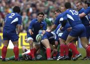 12 March 2005; French scrum half Dimitri Yachvili in action, RBS Six Nations Championship 2005, Ireland v France, Lansdowne Road, Dublin. Picture credit; Damien Eagers / SPORTSFILE