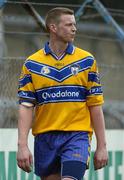 12 March 2005; John Moody, Clare, leaves the field after being shown the yellow card. Allianz National Football League, Division 2A, Clare v Longford, Cusack Park, Ennis, Co. Clare. Picture credit; Ray McManus / SPORTSFILE