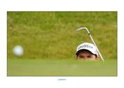 25 June 2013; Padraig Harrington watches his bunker shot onto the 2nd green during the practice day of the Irish Open Golf Championship 2013. Carton House, Maynooth, Co. Kildare. Picture credit: David Maher / SPORTSFILE