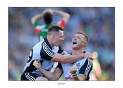 22 September 2013; Dublin's Philip McMahon, left, and Paul Flynn celebrate their side's victory at the final whistle. GAA Football All-Ireland Senior Championship Final, Dublin v Mayo, Croke Park, Dublin. Picture credit: Stephen McCarthy / SPORTSFILE