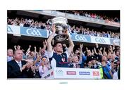 22 September 2013; Dublin captain Stephen Cluxton lifts the Sam Maguire after the game. GAA Football All-Ireland Senior Championship Final, Dublin v Mayo, Croke Park, Dublin. Picture credit: Ray McManus / SPORTSFILE